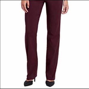 Burgundy pull on dress pants